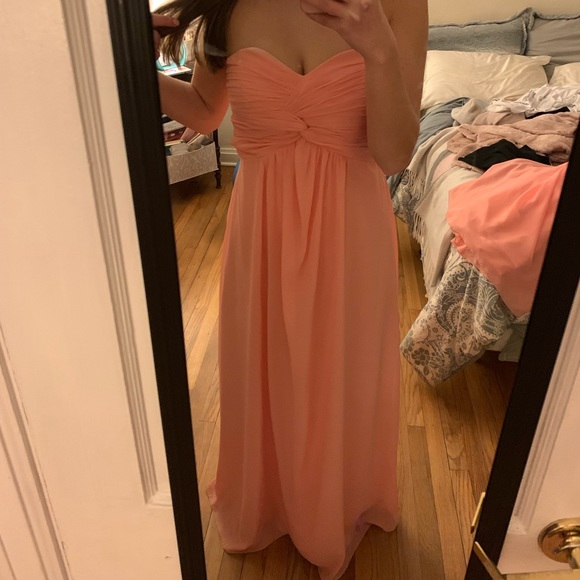 Peach Long Prom/Ball/Gala Dress (bigger top) - Picture 1 of 4